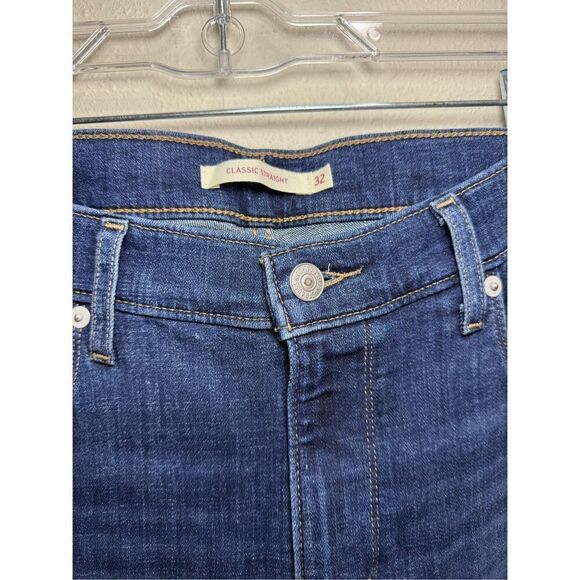 Levi’s Classic Straight Leg Jean Dark Blue Women’s Size 32 - Picture 4 of 6